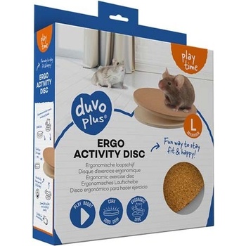 Duvo+ Behací disk drevený pre škrečkov a myši L 30 x 30 x 8 cm