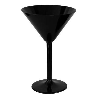 RK-PREMIUM BLACK-Чаша за мартини поликарбонат 200ml. Ø11.2xh17cm ЧЕРНА (PM. M20) - 1бр (0151663)