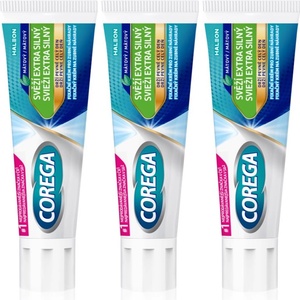 Corega Fresh Extra Strong лепило крем за зъбни протези 3x40 гр