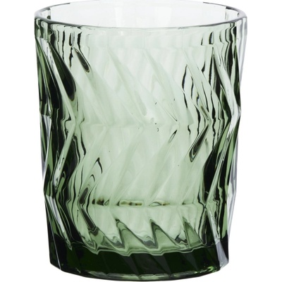 MADAM STOLTZ Sklenice na vodu Green decor zelená sklo 300 ml