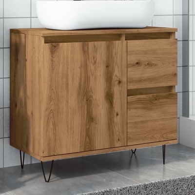 vidaXL Koupelnová skříňka pod umyvadlo dub artisan 65x33x60cm kompozit