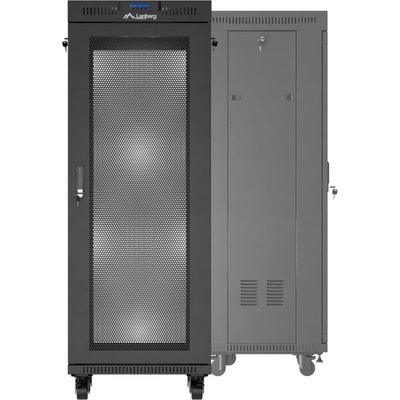 Lanberg Комуникационен шкаф Lanberg 19 32U (600x600), Свободно стоящ, LCD панел, Черен | FF01-6632-23BL (FF01-6632-23BL)