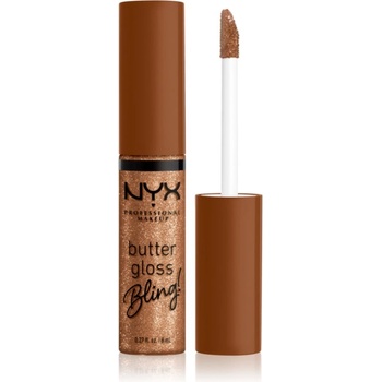 Image 1 of NYX Cosmetics Butter Gloss Bling блясък за устни с блестящи частици цвят 04 Pay Me In Gold 8ml