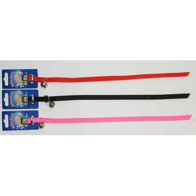 Miazoo Миазоо - Нашийник за котки , от изкуствена лента със звънче 1.0/35см розов