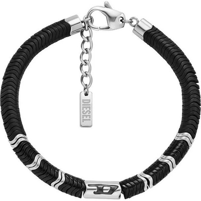 Diesel Stylový ocelový bicolor náramek s hematitem DX1574931