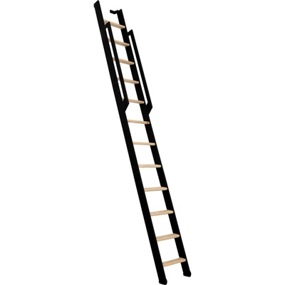 Minka STAIRS Priame rebríkové schodisko Strong buk/čierna, 12 schodov, 290 cm