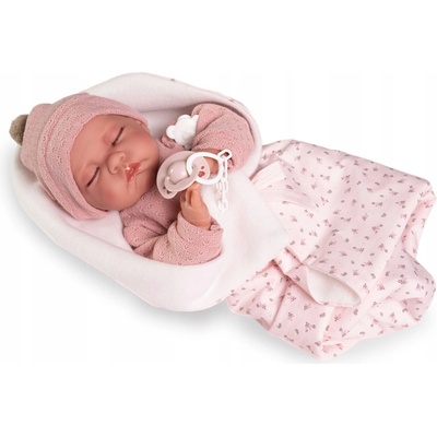Antonio Juan 33018 Luna spiaca realistická bábika bábätko s mäkkým látkovým telom 42 cm
