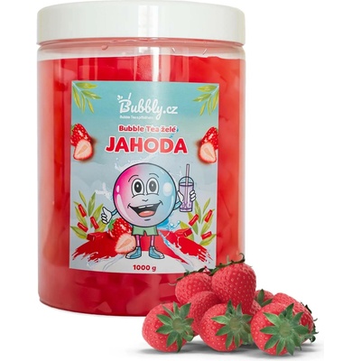 Bubbly.cz Domácí Bubble Tea Želé jahoda 1 kg