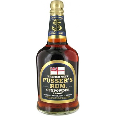 Pusser's British Navy Gunpowder 54,5% 0,7 l (holá láhev)