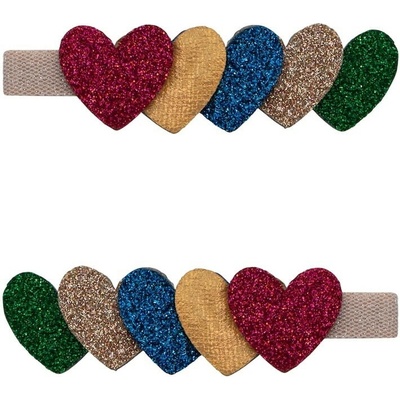 MIMI & LULA Sponky do vlasov Jazzy Heart Clips sada 2 ks