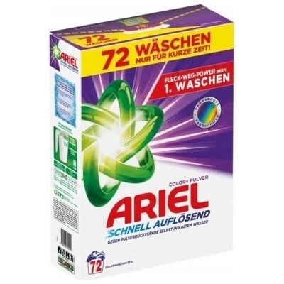 Ariel Color+ prací prášok 3,96 kg 72 PD
