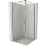 Mexen Exo-BR разтваряща се душ кабина 90 x 90 см, прозрачна, златна - 8181-090-090-50-00 (8181-090-090-50-00)