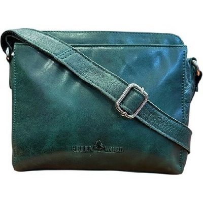 Green Wood dámská crossbody kabelka kožená zelená 448857 zelen Nepoli