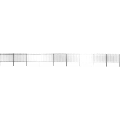 zahrada-XL Zahradní plot s hroty ocel 15,3 x 1,2 m černý