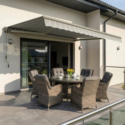 Gutroof Balkónová markíza Classic 300x250 cm sivo-biela