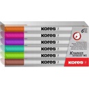 Kores Popisovač na biele a flipchartové tabule K-Marker W1 1-3 mm, 6 farieb