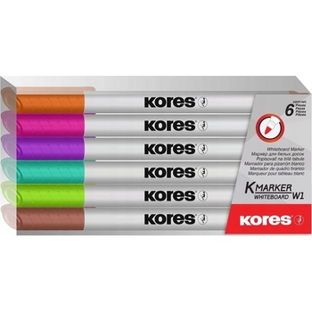Kores Popisovač na biele a flipchartové tabule K-Marker W1 1-3 mm, 6 farieb