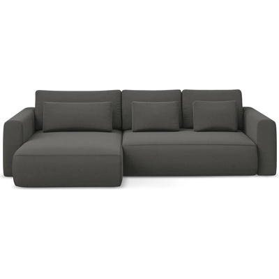 makamii Тъмносив кадифен разтегателен ъглов диван с място за съхранение (ляв ъгъл) Kapua - Makamii (KAPUA_LCF_M_3_P1_C2)