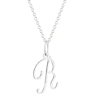 Gemmax Řetízek s písmenem „R“ bílé zlato GUSWN-42941-25841