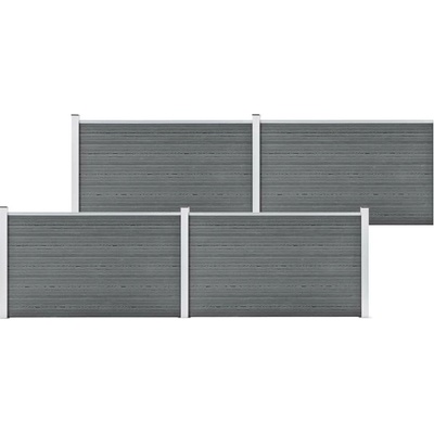vidaXL Zahradní plot WPC 699 x 106 cm šedý