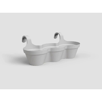 Artevasi Květináč CAPRI balkonový trojitý 54cm plast sv.šedá