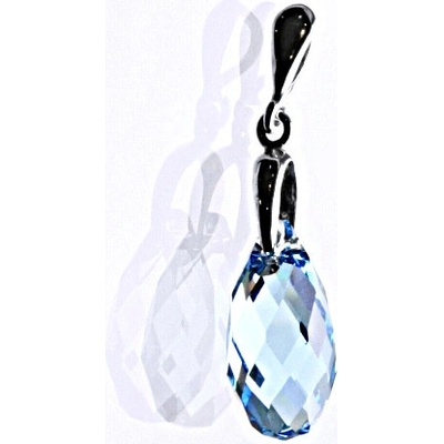 Čištín Stříbrný přívěšek se Swarovski krystaly akvamarín, P 1313/22