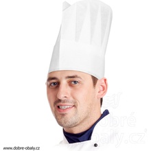 Kuchařská čepice vysoká bílá 23 cm 10 ks v bal.
