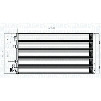 Kondenzátor klimatizace MAGNETI MARELLI 350203826000