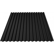 Plotový obojstranne farebný plech Bilka S18, 2000 x 1100mm RAL 9005 (čierna) 0.4mm matná