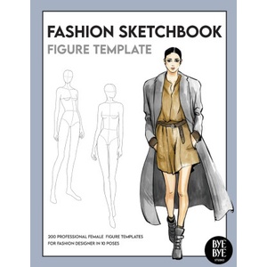 Bye Bye Studio Fashion Sketchbook Female Figure Template | Bye Bye Studio