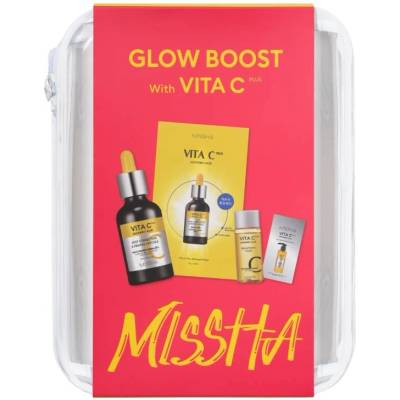 Missha Vita C Plus Комплект Glow Boost, с несесер, 4 части