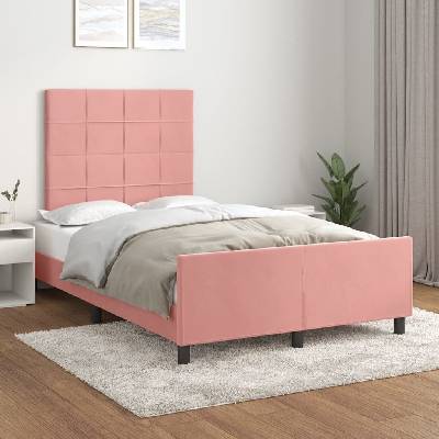 zahrada-XL 3125750 Rám postele s čelem růžový samet