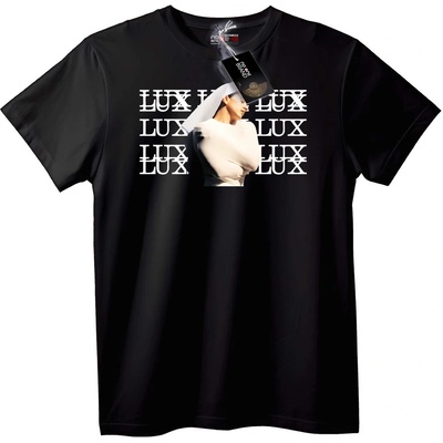NOONEBRAND Тениска LUX Повтарящо Лого - 2XL, Black