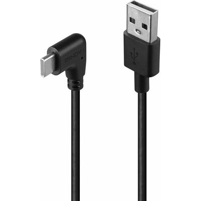 Lindy Кабел Lindy, от USB-A(m) към USB-C(m), 1m, 15W, черен (32001)