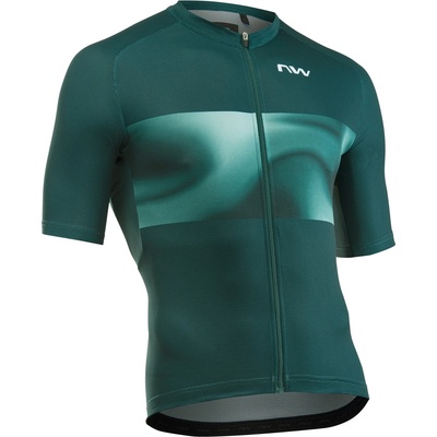 Northwave Мъжка фланелка с къс ръкав за колоездене Northwave Force Evo Jersey Short Sleeve Cycling jersey - Petrolium - размер 3XL (056-3147-1116)