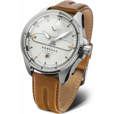 Vostok Europe NH35/325A494 hnedý kožený remienok