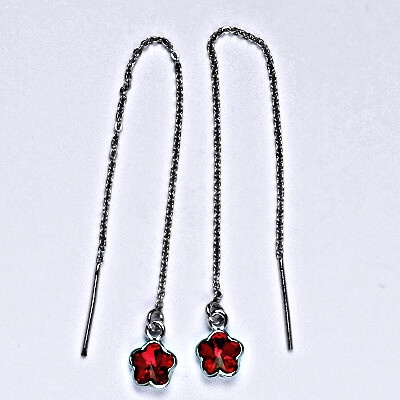 Čištín řetízkové protahovací se Swarovski krystalem siam NŘ 1297