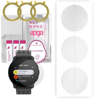 3x apgo Hydrogel Screen Protector pro Suunto 9 Peak Pro, hydrogelová fólie, s polohovací vrstvou snadná instalace