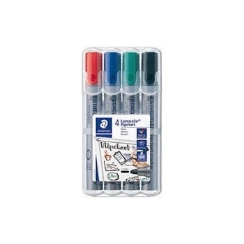 Image 1 of STAEDTLER Маркер Staedtler Lumocolor за флипчарт, заоблен връх 2 мм, асортимент (4) (356 WP4)