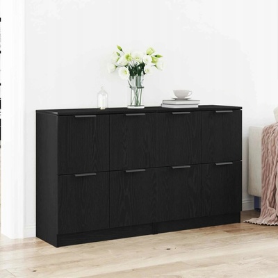 Kredenc Černý dub 180 x 30 x 70 cm Materiál dřevotříska