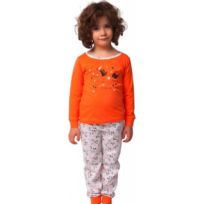 Pyžamo pro holky Jednorožec oranžová