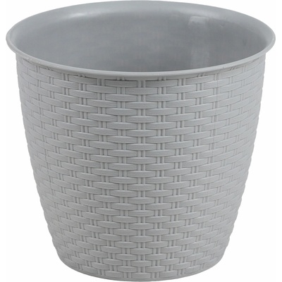 DOCHTMANN Květináč rattan 30 x 26 cm, sivý