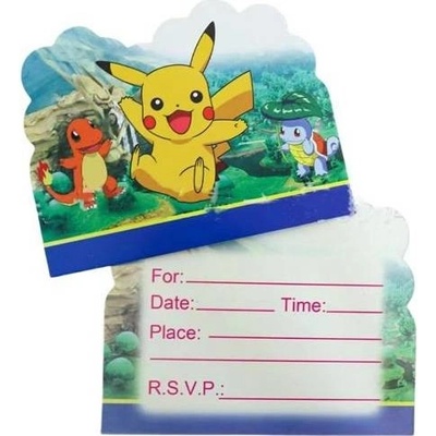 Pozvánka na narozeniny 10ks Pokémon Pikatchu - Cakesicq – Zboží Dáma