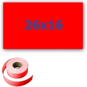 CDRmarket Етикети за цени за клещи, правоъгълен 26mm x 16mm, 700компютри сигнал червени (ETRL-26x16-red2)