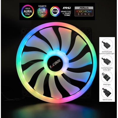 1stCOOL AURA EVO ARGB PWM Ring 20cm F20-AURA-EVO-R