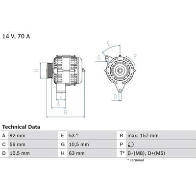 generátor BOSCH 0 986 039 760