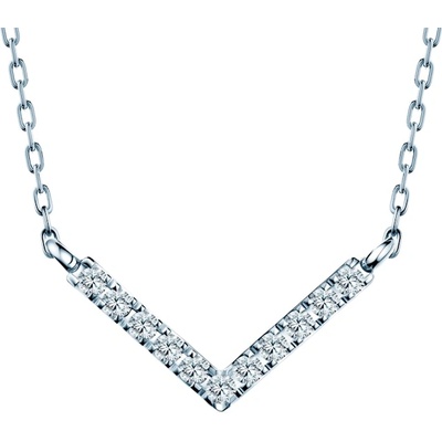 SAVICKI Колие Share Your Love: бяло злато, лабораторни диаманти