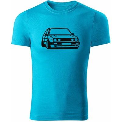 Tričko Volkswagen Golf Mk2 Low pánske tričko oranžová biele