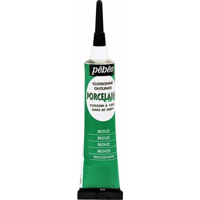 Pébéo Porcelaine 150 Kontúra na porcelán Bronze Green 20 ml