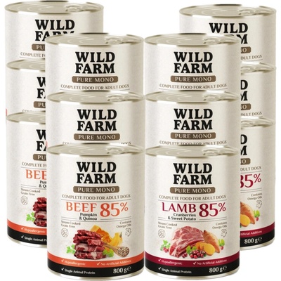 Wild Farm Pure Mono Mix příchutí 12 x 800 g